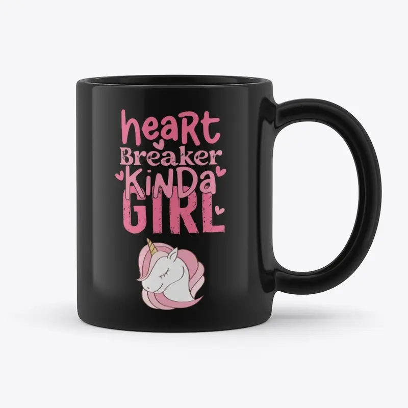 Heart Breaker Kinda Girl Black Mug