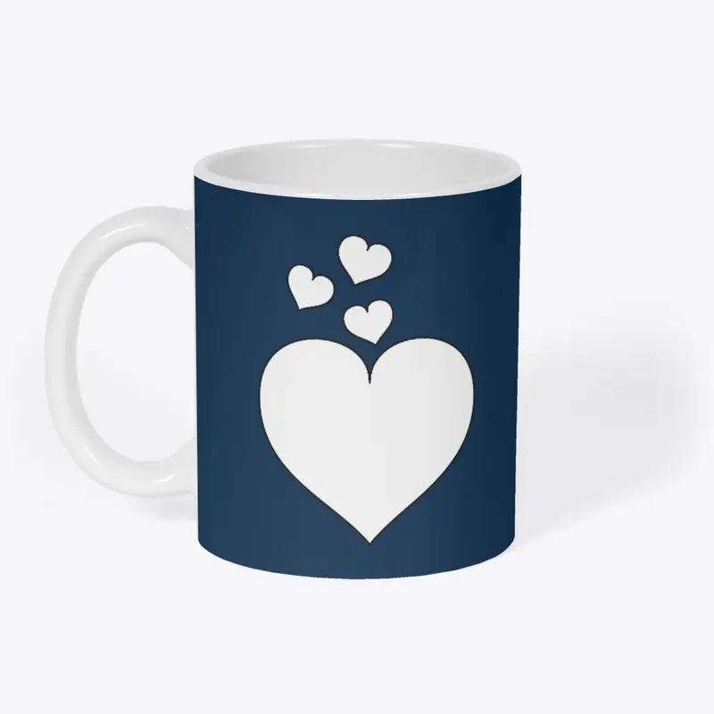 White Heart Mug