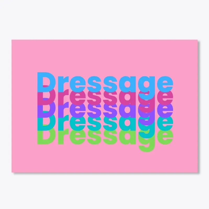 Dressage Typography Sticker