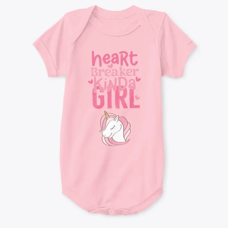 Cute Unicorn Heart Breaker Girl Onesie