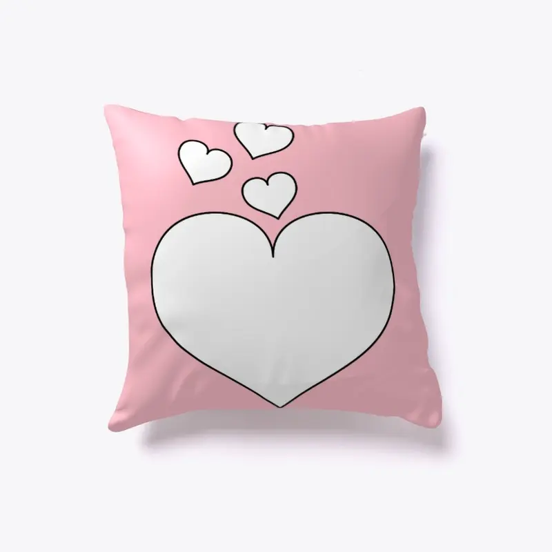 White Heart Pillow