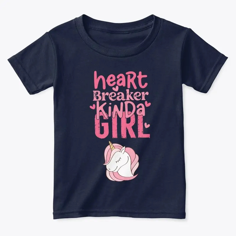 Cute todder Unicorn heart breaker tee