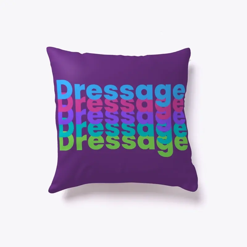 Dressage Typography Pillow