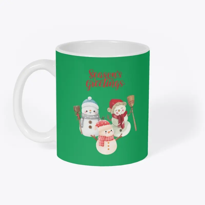 Seasons Greetings Snowmen Mug